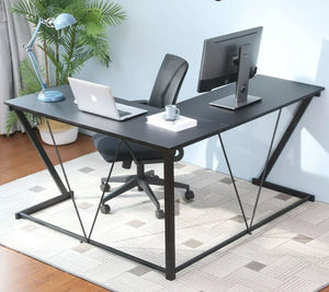 L-Shape Corner Computer Desk MDF Laptop PC Table Workstation Study Home Office