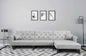 3-Seat Sofa Bed Set L-Shape Sleeper Couches Sectional Sofa Couch Set Convertible Sofa Velvet Sleeper Adjustable Back Corner Sofa w/Extra Wide Chaise Lounge Lounge, Light Grey