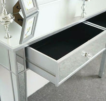 Load image into Gallery viewer, 2 Drawer Mirrored Vanity Make-Up Desk Console Dressing Silver Glass Table Modern
