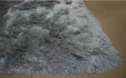 Light Gray Shaggy Shimmer Rug 5ft by 7ft