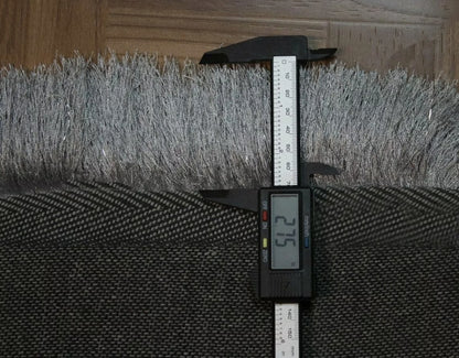 Light Gray Shaggy Shimmer Rug 5ft by 7ft