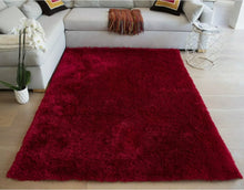 Load image into Gallery viewer, 5&#39;x7&#39; Feet Red Wine Shag Rug Hand Tufted New Rug
