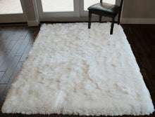 Load image into Gallery viewer, 5&#39;x7&#39; Feet Large Area Rug Carpet Rug Snow White Pure White Color Shag Shaggy
