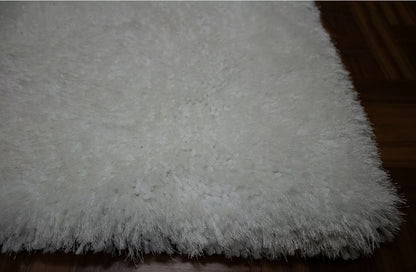 5'x7' Feet Large Area Rug Carpet Rug Snow White Pure White Color Shag Shaggy