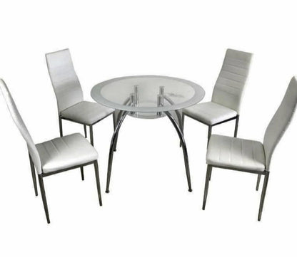 White Delphi 5pcs Dining Set