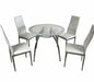 White Delphi 5pcs Dining Set