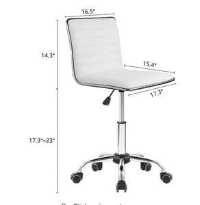 Office Chair Armless Ribbed Back