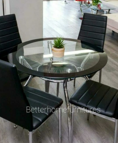 Black Delphi 5Pcs Dining Set