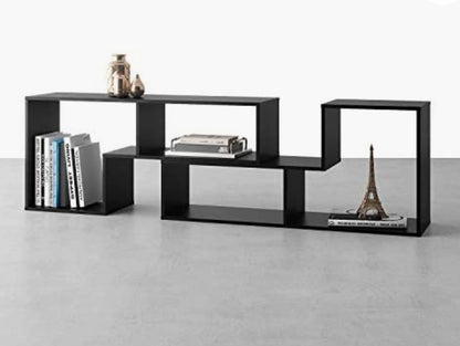 Black TV Stand Interchangeable Entertainment Center / Shelf