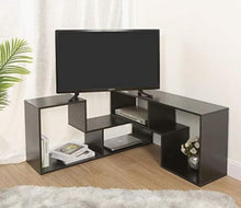 Load image into Gallery viewer, Black TV Stand Interchangeable Entertainment Center / Shelf
