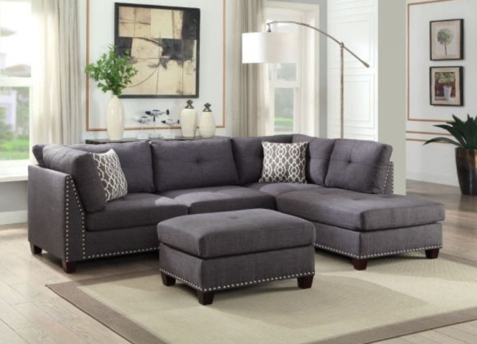 Laurissa Sectional Sofa

54385 With Ottoman Gray