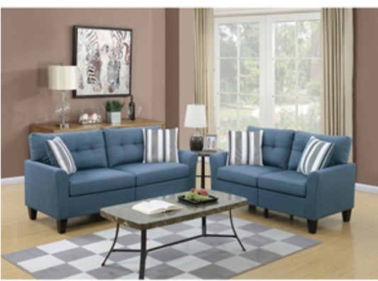 F6535
|2PCS SOFA SET BLUE