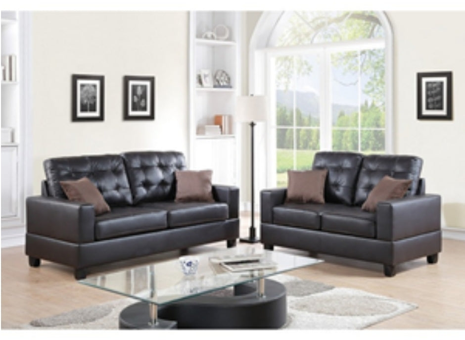 F7857
|2PCS SOFA SET ESPRESSO