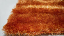 Load image into Gallery viewer, Orange Rust Color 5x7 Feet Solid Plush Shag Shaggy Furry Area Rug Carpet Rug
