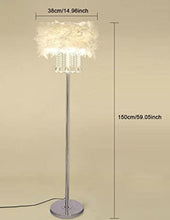 Load image into Gallery viewer, KU300180 Modern and Simple Crystal Feather Floor Lamp Home Lighting for Living Room

