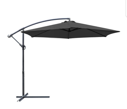 10-Foot Patio Offset Cantilever Umbrella Outdoor Market Hanging Umbrellas with Crank & Cross Base

Multi Colors Available