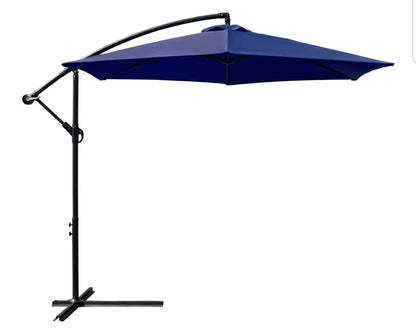 10-Foot Patio Offset Cantilever Umbrella Outdoor Market Hanging Umbrellas with Crank & Cross Base

Multi Colors Available