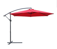 Load image into Gallery viewer, 10-Foot Patio Offset Cantilever Umbrella Outdoor Market Hanging Umbrellas with Crank &amp; Cross Base

Multi Colors Available
