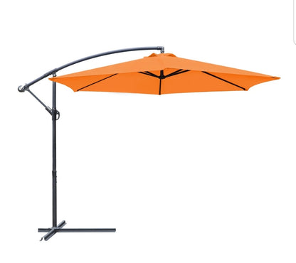 10-Foot Patio Offset Cantilever Umbrella Outdoor Market Hanging Umbrellas with Crank & Cross Base

Multi Colors Available