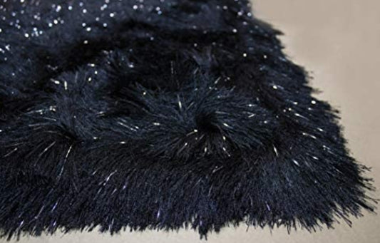 Black Shaggy Rug 8 by 10
