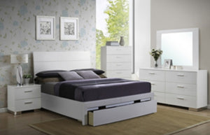 White Bed With Storage King/ Queen F9284