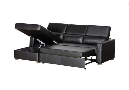 Kahlil Black Sectional Left