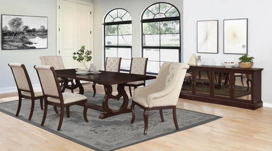 Brockway Rectangular Trestle Dining set 110311-S7