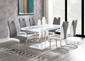 Brooklyn 5-piece Dining Set White and Chrome193811-S5
