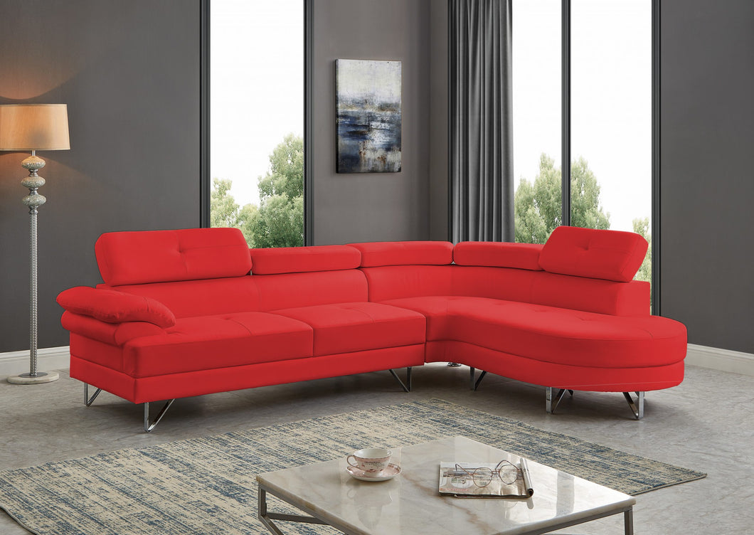 Red Modern Curved Sectional U7200