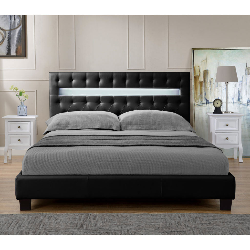 WI-1107 Queen (Black) With Led Lights
