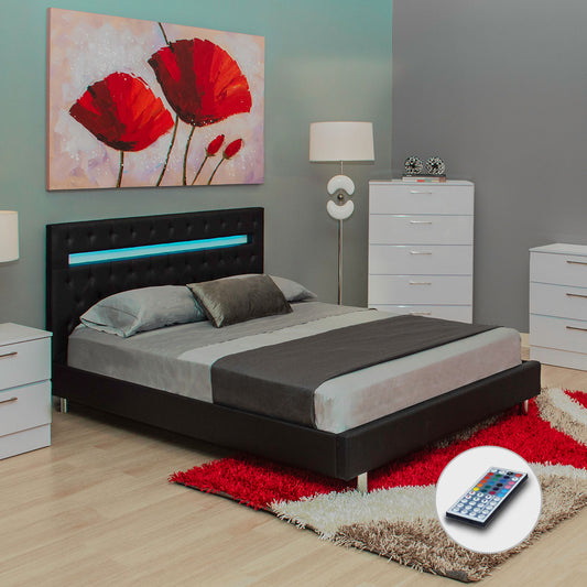 WI-1107 Queen (Black) With Led Lights