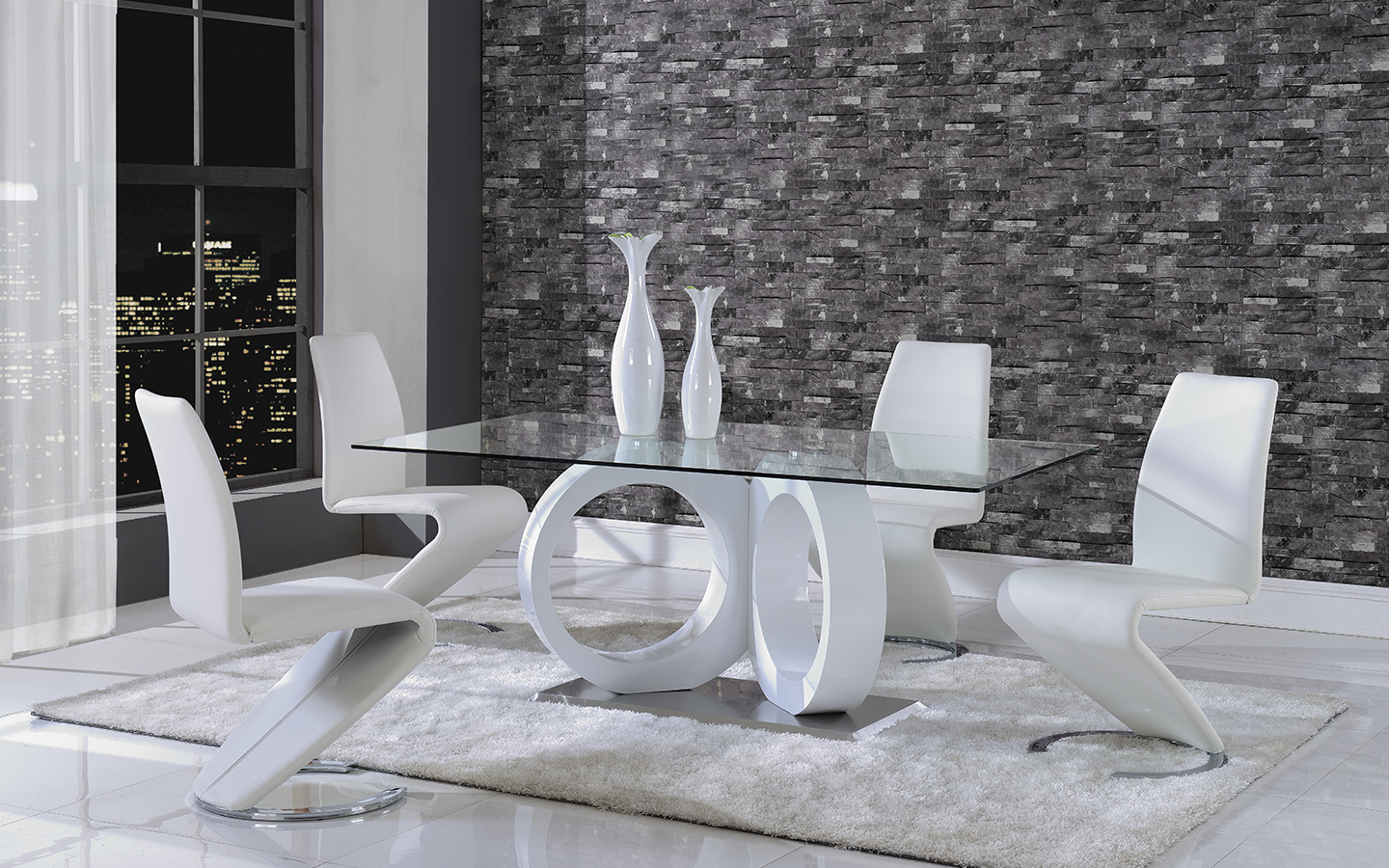 Modern Luxury Dining Table Set D9002DT – D9002DC