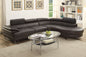 Modern Black Curved End Sectional U7200