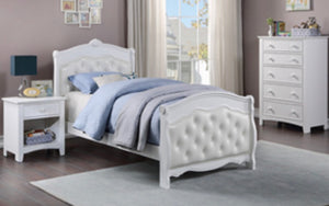 Twin White Bed F9582T