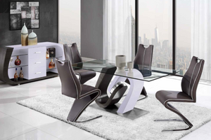 D4127DT – D4127DC Dining Table Set  Gray And White
