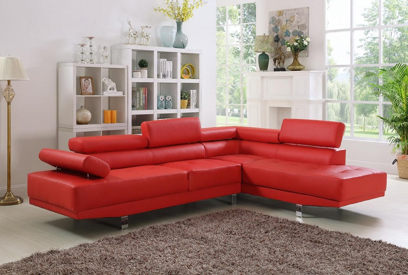 New Modern Red Sectional U7102