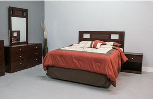 4PCS Bedroom Set Available In Black, White Or Cappuccino Finish ( FULL/QUEEN/KING)  2001