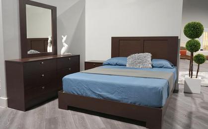 5Pcs Milano Bedroom Set Available In Black, White Or Cappuccino Finish ( Queen/Full/King)
