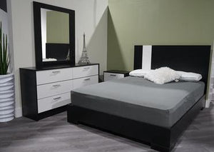 5PCS Avellino Bedroom Set Available In Black, White, Or Cappuccino Finish (FULL/QUEEN/KING)